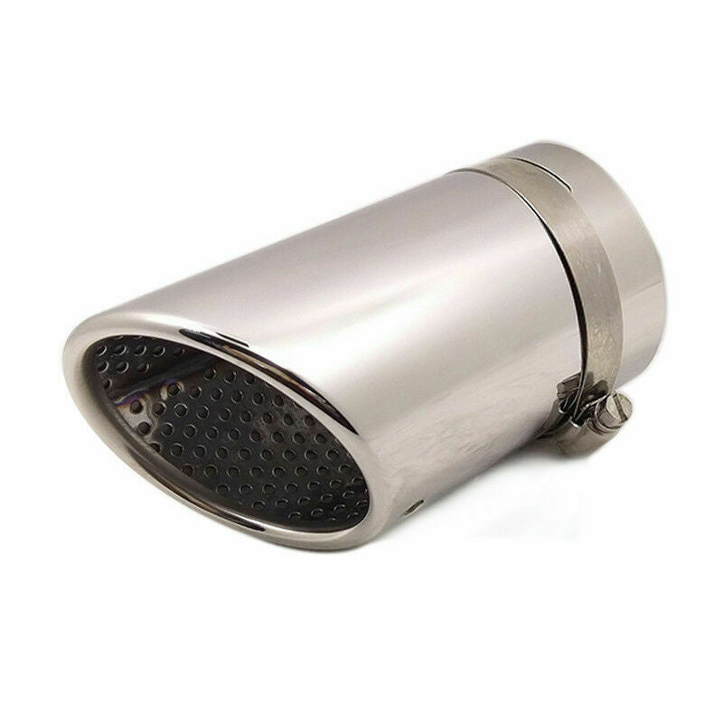 2PCS 76MM Stainless Steel Car Round Exhaust Pipe Tail Muffler Tip with buckle