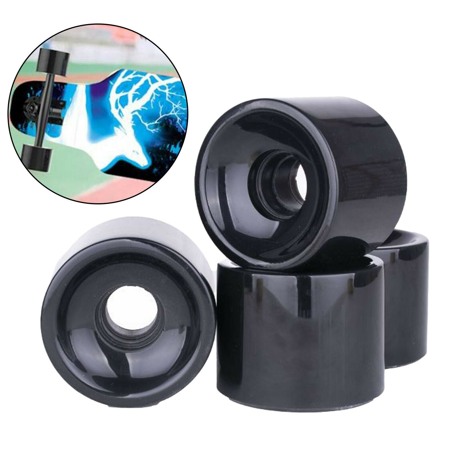 4Pcs Skateboard Wheels High Performance PU Roller 78A Hardness Decks Parts