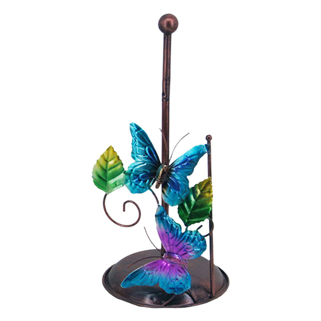 Toilet Paper Holder Butterfly Desk Kitchen Free Standing Tissue Roll Storage