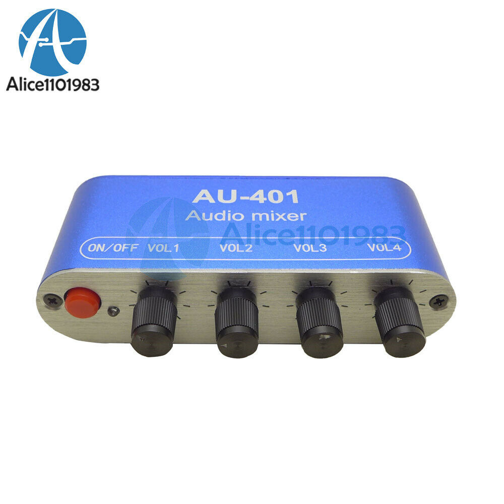 1PC Stereo Audio Signal Mixer Board Mix 2way 4way Input 1way Output DC 5-12V