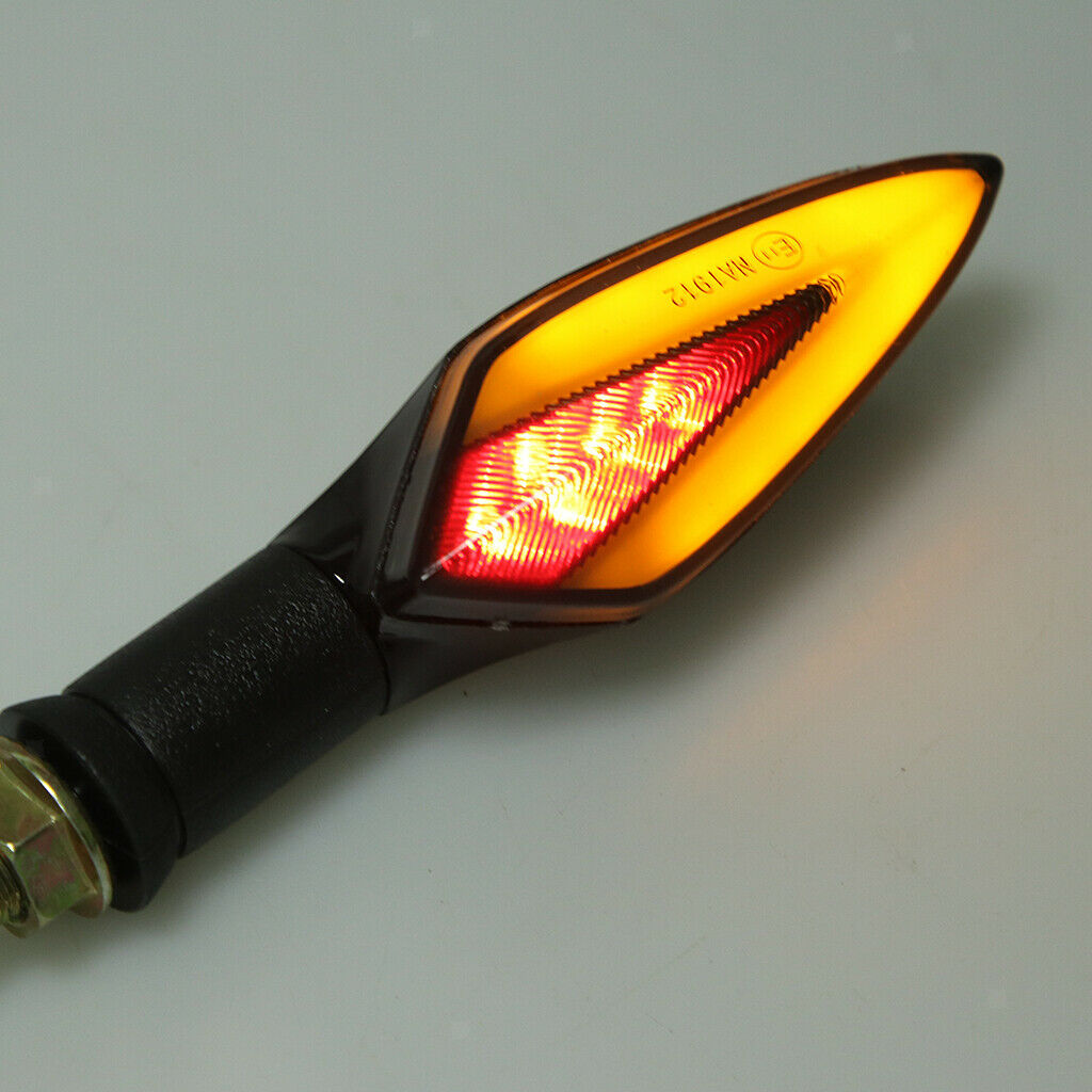 2x Universal Motorcycle Amber LED Turn Signal Indicator Blinker Light Lamp