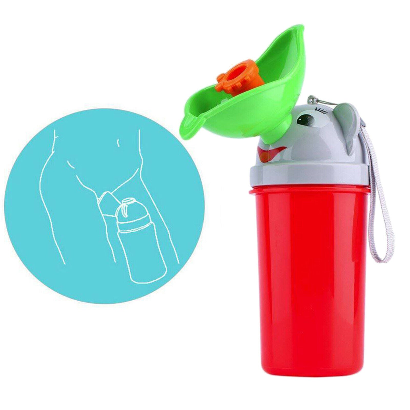 Toddlers Travel Urinal Potty Toilet Pee Bottle for Kids Car Travel Red Girl