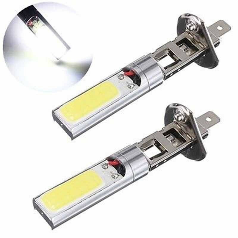 2PCS H1 COB LED Auto Fog Light Headlight DRL Daytime Running Light Bulb Wh N& SJ