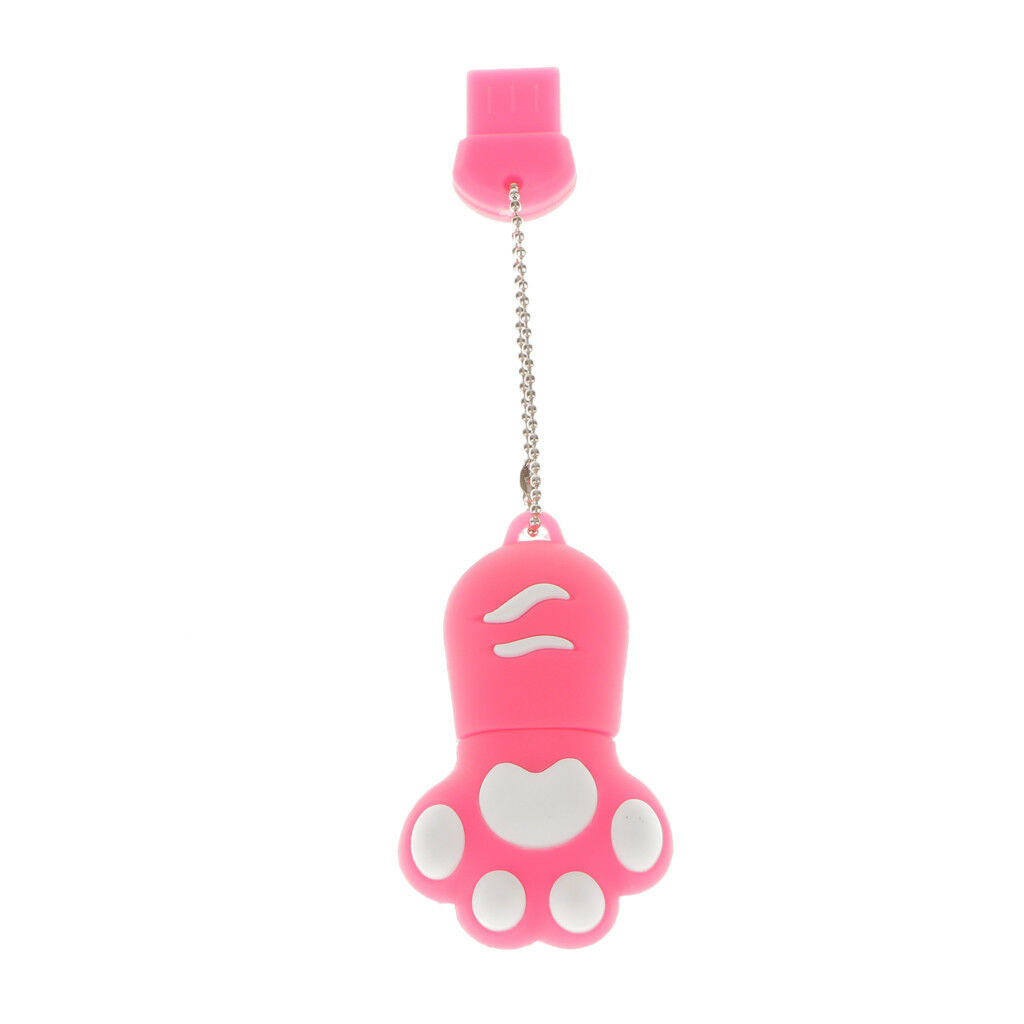 USB 2.0 Cat Paw 16GB Flash Memory Stick Storage Thumb Pen Drive U Disk Pink