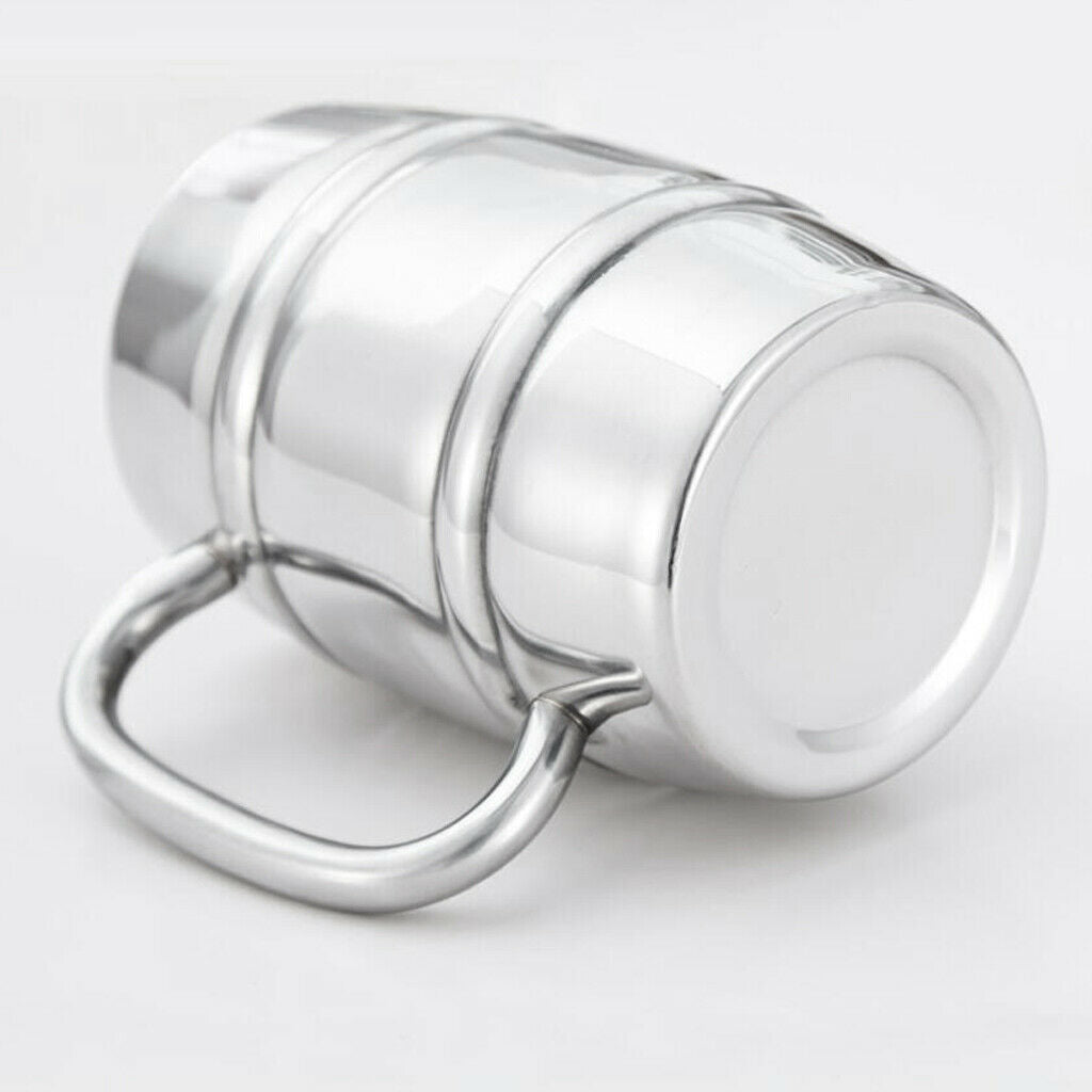 Stainless Steel Cup Mug Beer for Camping Picnic Hiking Office Decor 430ml-B