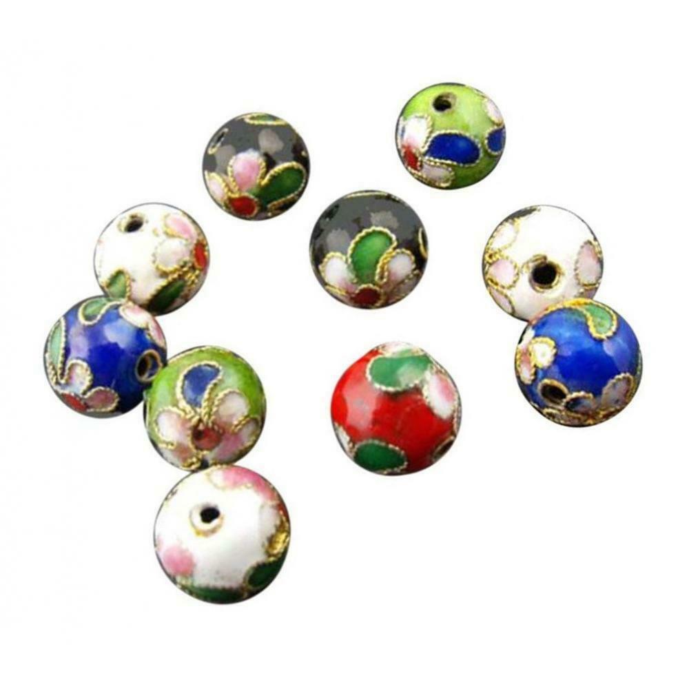 30 pieces of mixed color cloisonne spacer finds beads in