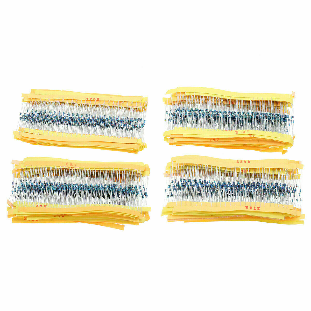 97 Values x 2425 pcs 1% 1/8W 1ohm-1M ohm Metal Film Resistors Assortment Kit