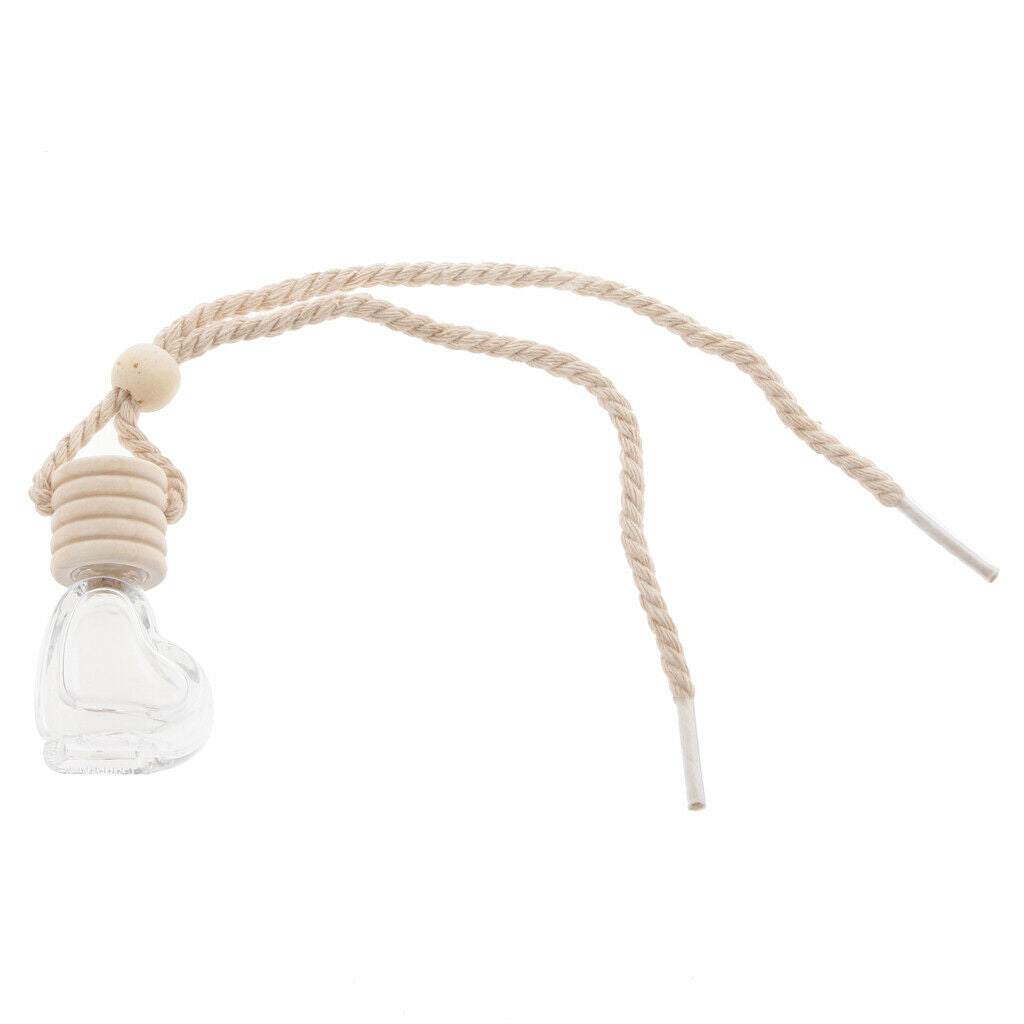 Heart Charm Glass Car Hanging Perfume Bottle Car Air Freshener Car Decor
