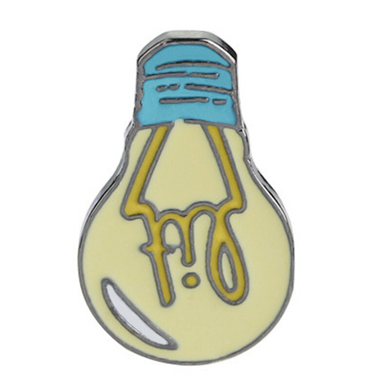 Cartoon Light Bulb Brooch Pin Enamel Brooch Corsage Jacket Badge Jewelry G.l8