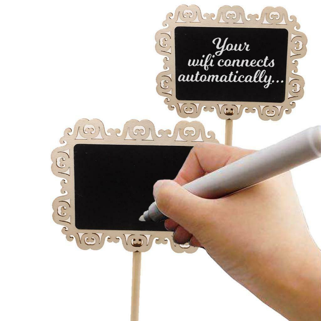 Wood Chalk Board Blackboard Message Memo Notes Sign Board Bar Shop Wedding Table