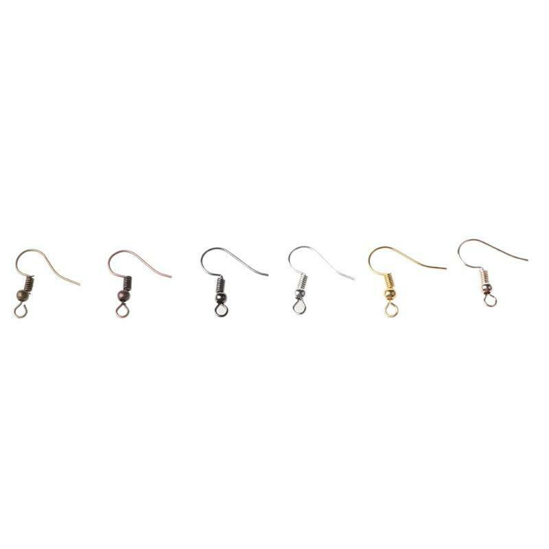 120Pcs Brass Earring Hook Ear Wires French Fish Hooks 6 Color For Jewelry Making