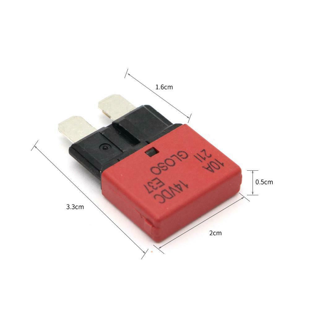 4PCS Universal Car Truck Mini Low Profile Blade Fuses 7.5-20A Manual Circuit