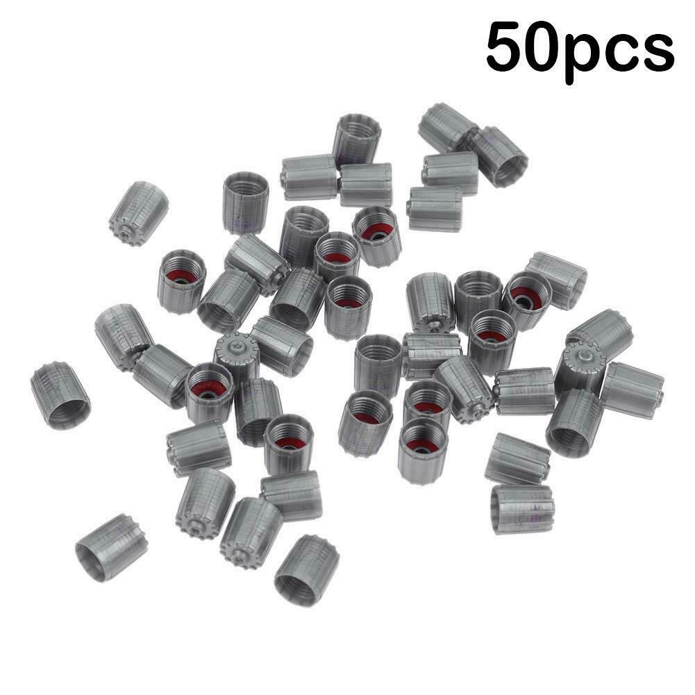 50pcs Plastic PMS Tire Valve Stem Caps Covers for Car Truck Motorcycle @