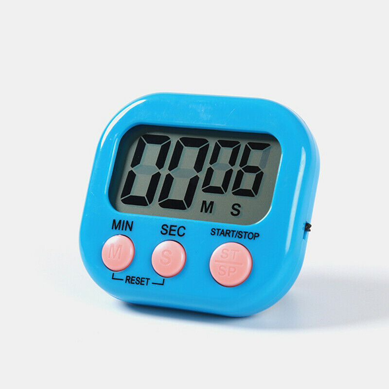 Large LCD Digital Egg Kitchen Cooking Timer Count Down Clock Clear Loud Alarm