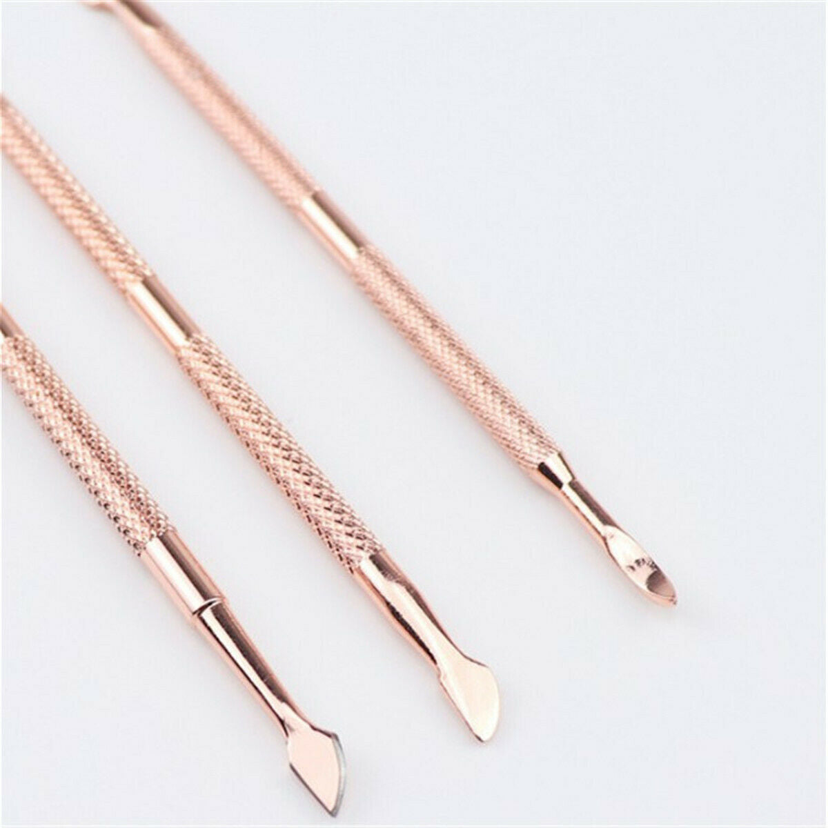 3pcs Nail Art Stainless Cuticle Pusher Remover Spoon Manicure Pedicure Tool Set