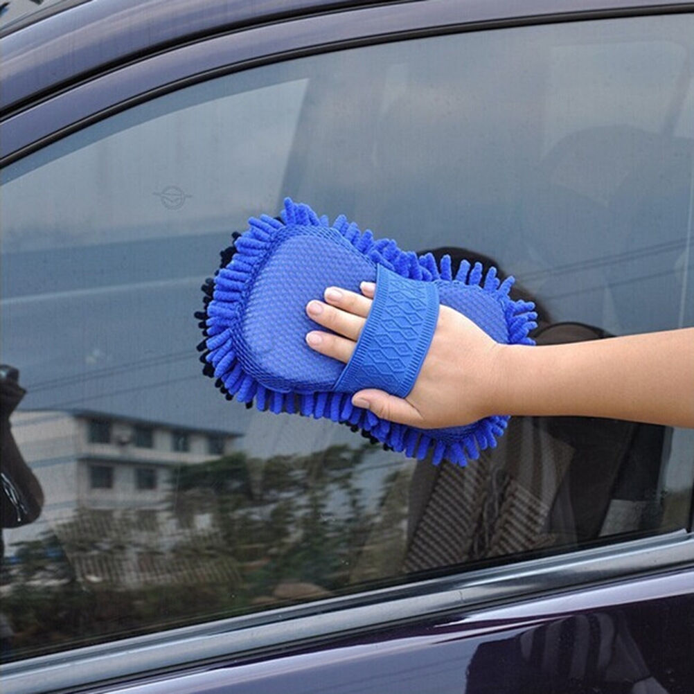 Microfiber Chenille Car Vehicle Care Washing Brush Sponge Pad Cleaning Too.l8