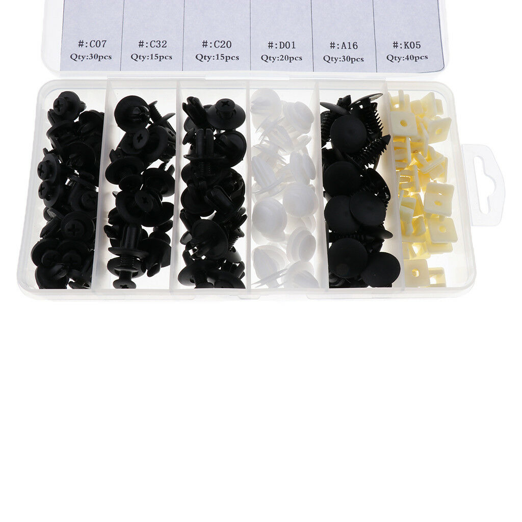 150 Pieces 6 Types Auto Car Body Fender Bumper Retainer Fastener Clip Kits