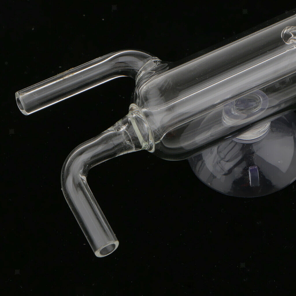 8 Spiral Bubble Counter Glass w/ Suction Cup for Count  Aquarium Tank CO2