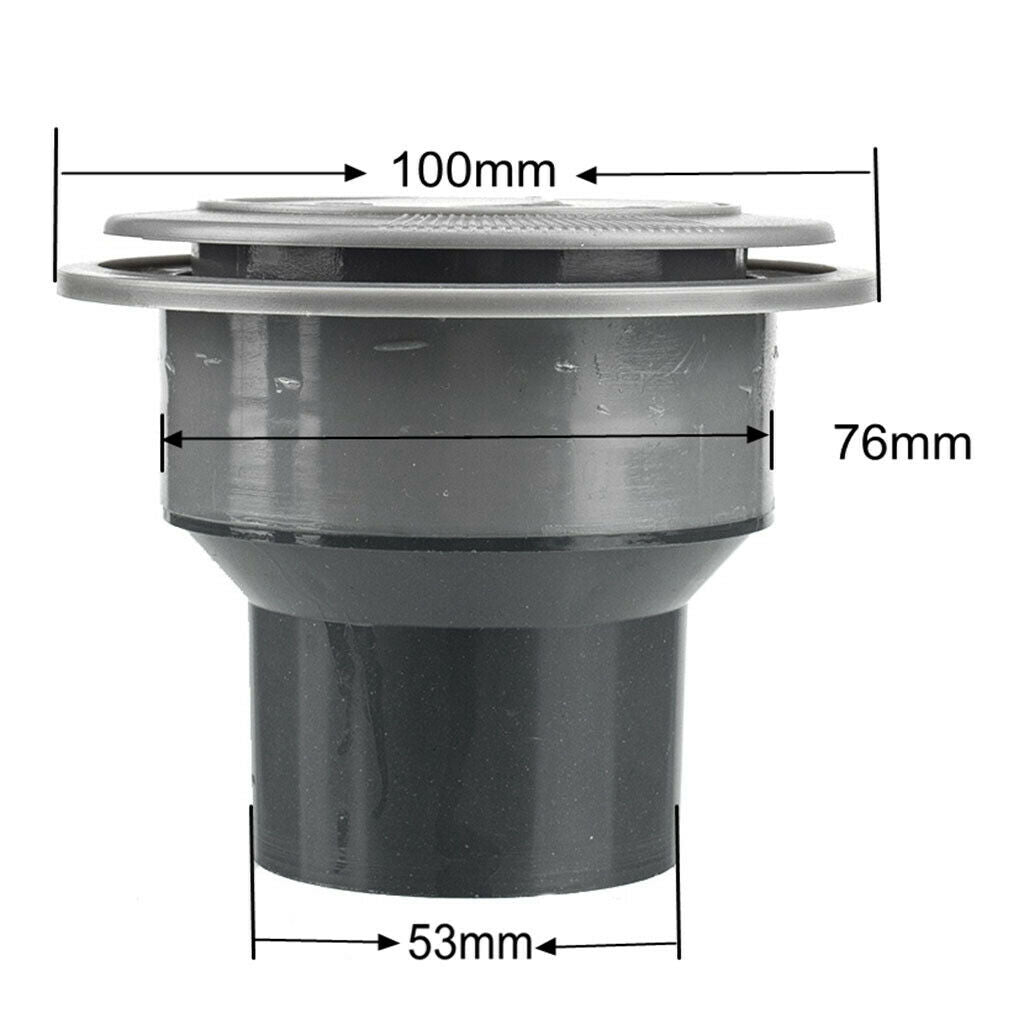 53mm Universal A/C Air Outlet Vent For RV Bus Air Conditioner Gray Part