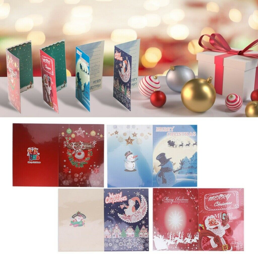 DIY Diamond Painting Greeting Card Christmas Xmas Home Decoration Gift