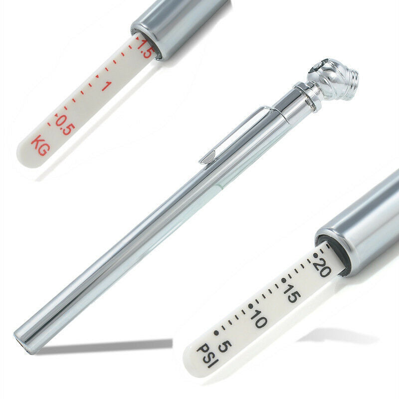 Mini Vehicle Car Motor Tyre Test Meter 5-50PSI Tire Air Pressure Gauge Pen