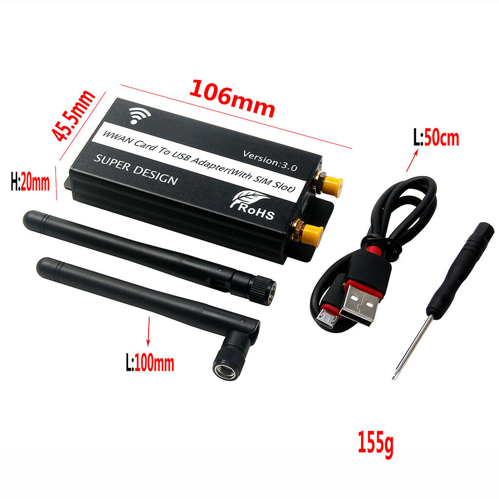 1 set NGFF(M.2) to USB Adapter With SIM card Slot for WWAN/LTE/3G/4G Module