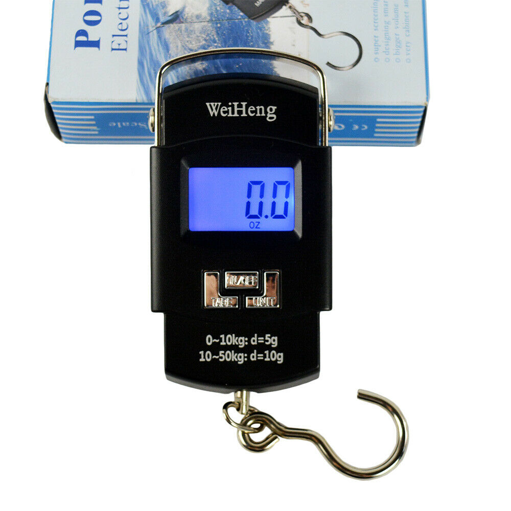 Portable 50kg 10g Hanging LCD Digital Luggage Electronic Hook Pocket Scale