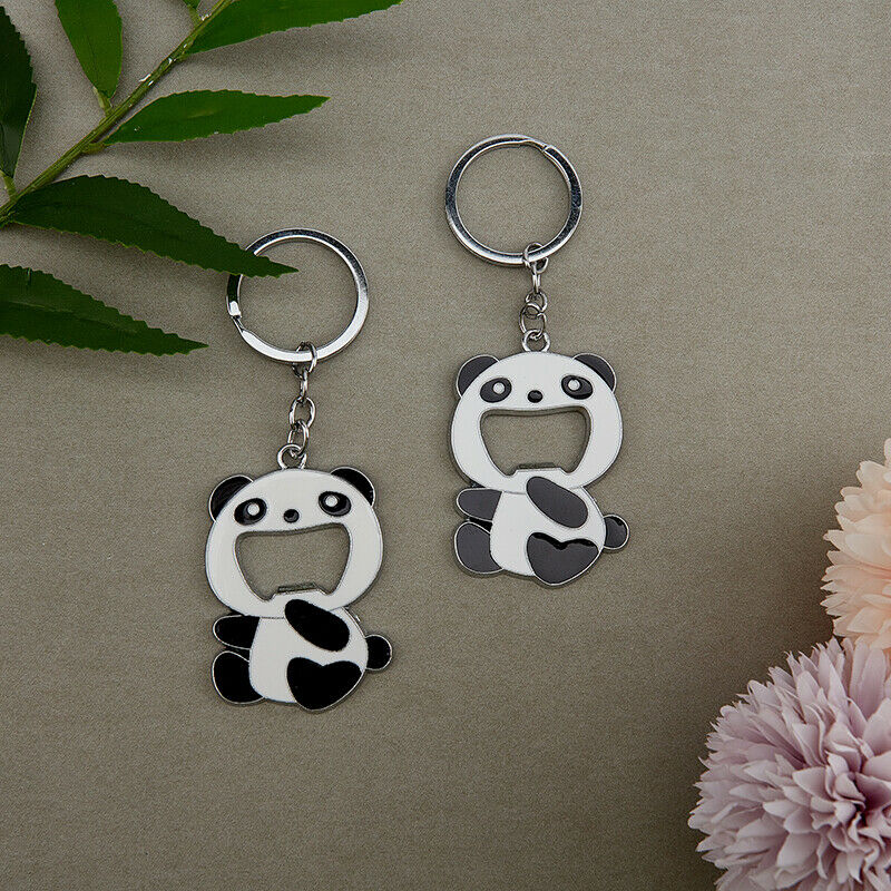 Cute Panda Key Chain Portable Soda Bottle Opener Holiday Gift Key Chain Ornam Fx