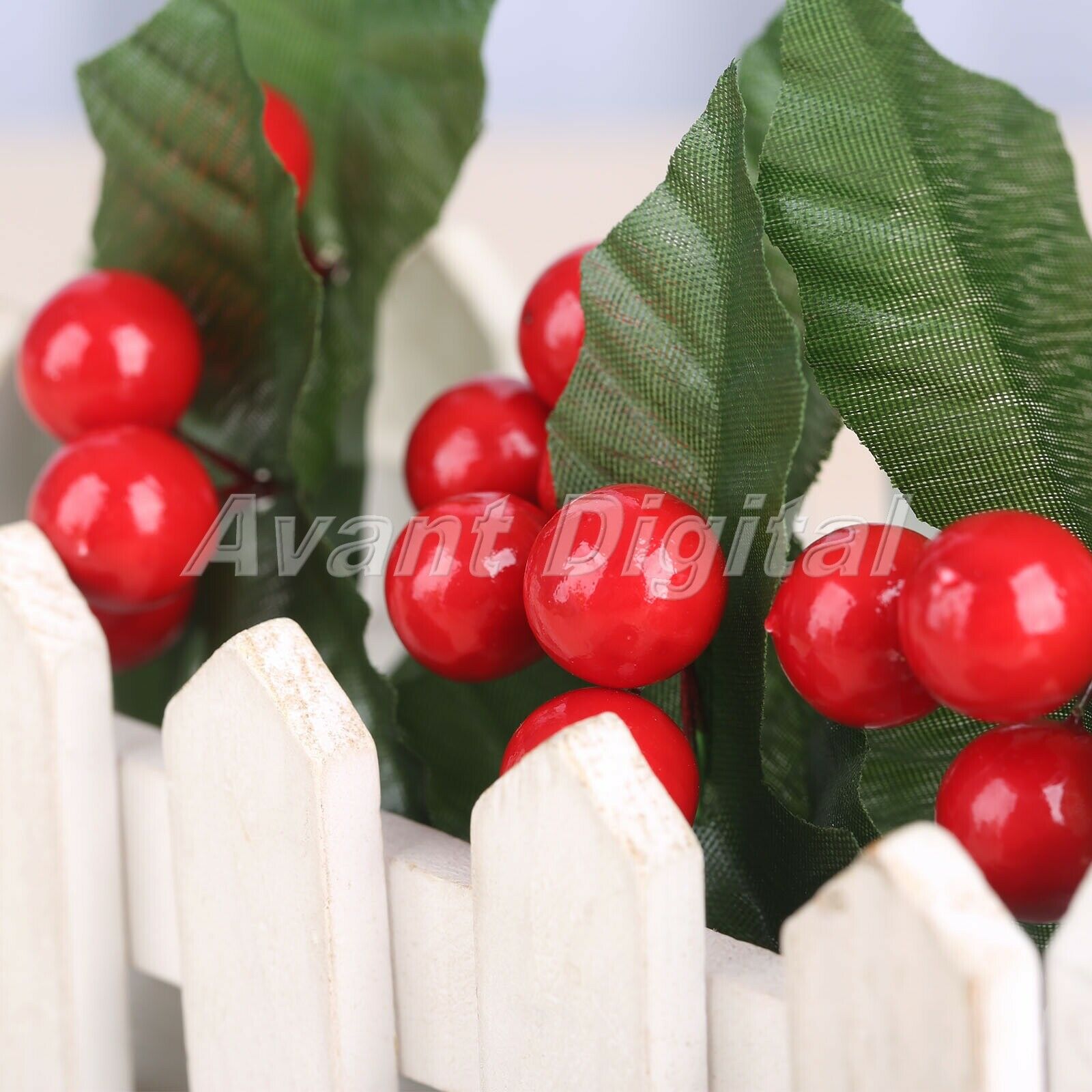 Decoration Wedding Artificial Leaf Holly Berries Party Silk Leaf Flowers 10Pcs