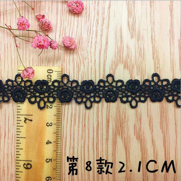 5 Yards（5pcs）flowers embroidery lace DIY choker Clothing sewing accessories