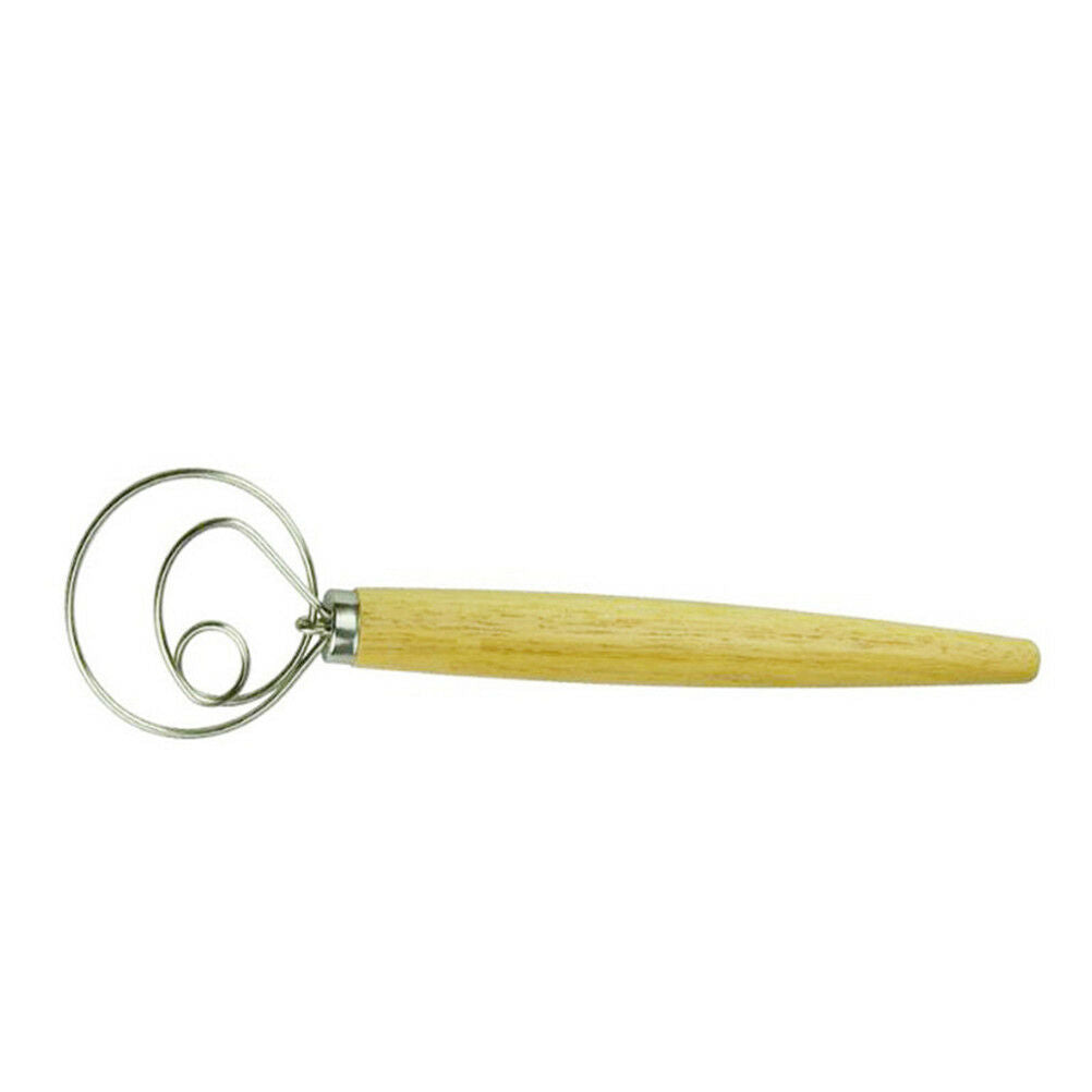Stainless Steel Dutch Style bread dough whisk for pastry pizza mixer hook.l8