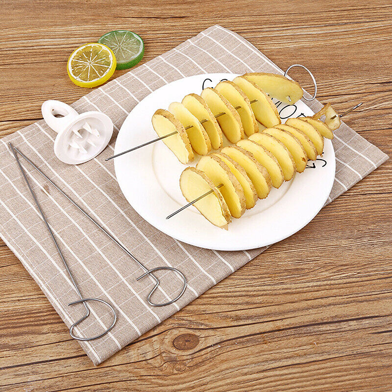 1Set Potato Spiral Cutter Cucumber Slicer Vegetable Spiralizer Kitchen Gadge TL