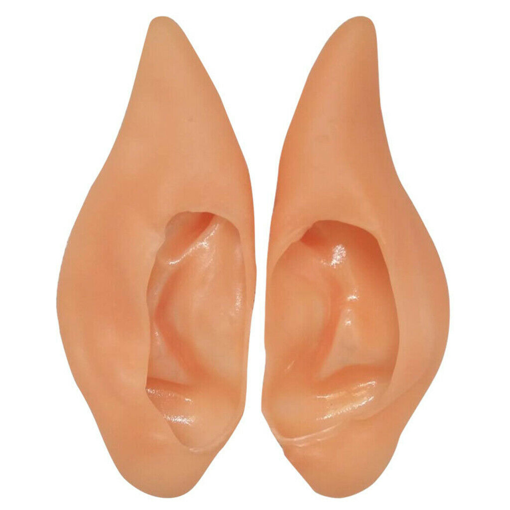 1 Pair Halloween Fairy Elf Ears Soft Party Dress Up Accessories Ear Props