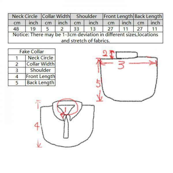 2 Pieces Collar Detachable Ladies Shirt Multilayer Lapel