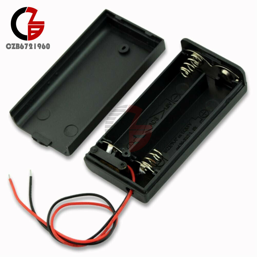 5Pcs 2 AA 2A Battery Holder Box Case with ON/OFF Switch Cover Fit F/ 2AA battery