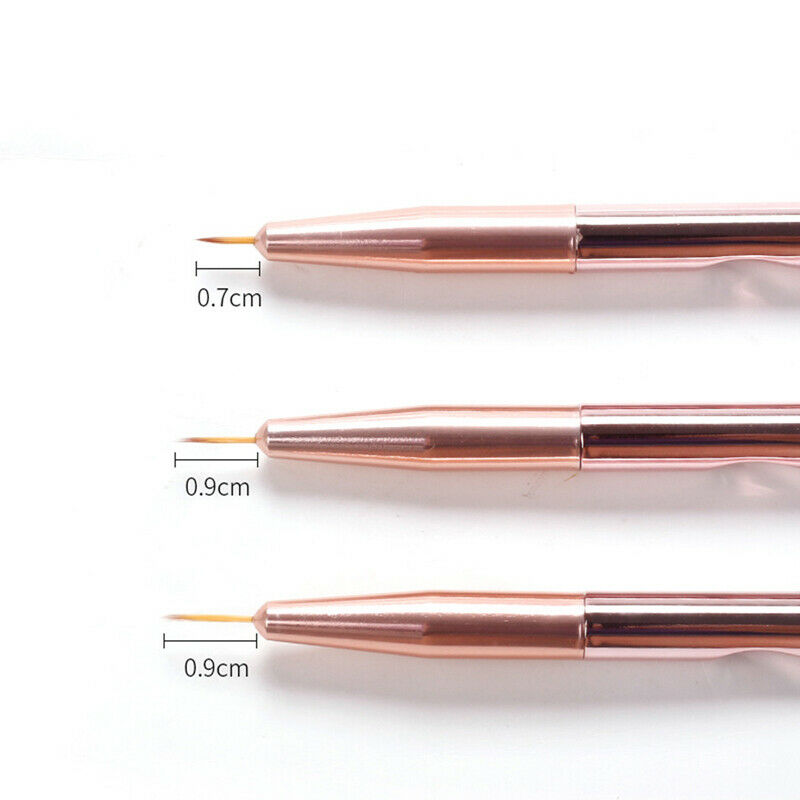 3pcs Nail Art Brush Set Line Drawing Painting Pen UV Gel Polish Manicure To XC
