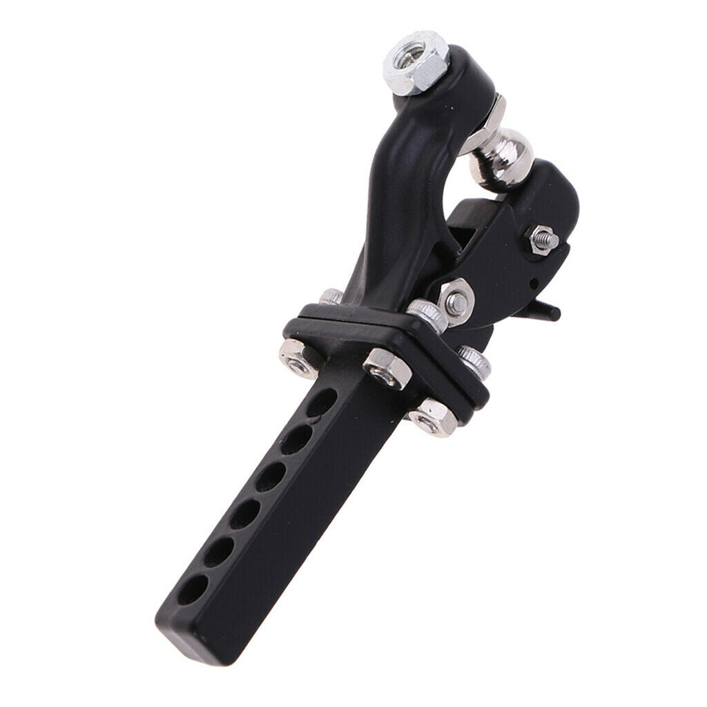 1:10 RC Crawler Metal Adjustable Drop Hitch Receiver Trailer Tow Bar (Black)