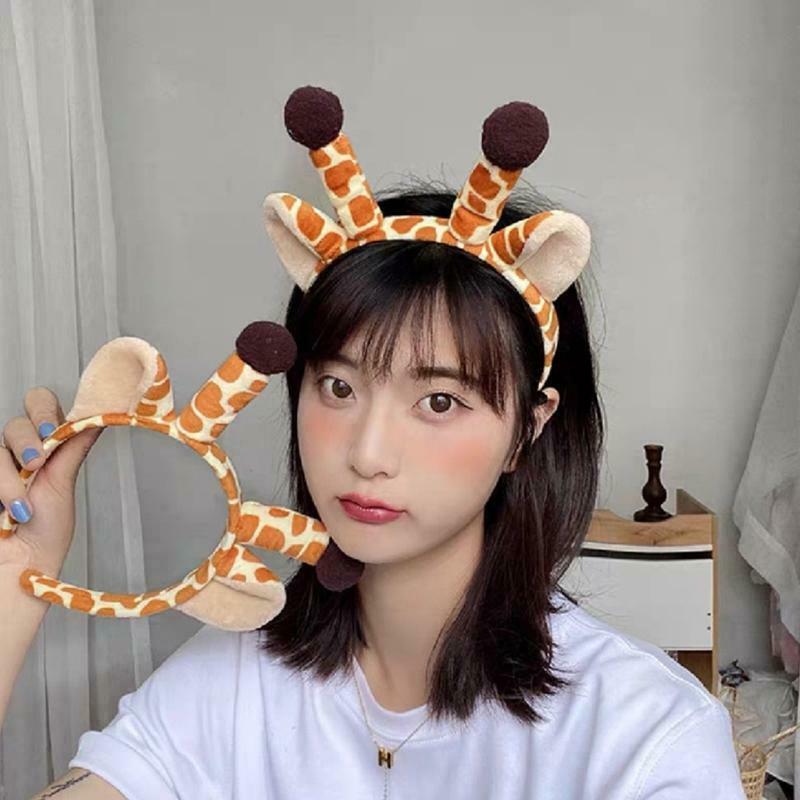 Plush Giraffe Ears Headband Stuffed Cartoon Headband Performance Hair Accessorie