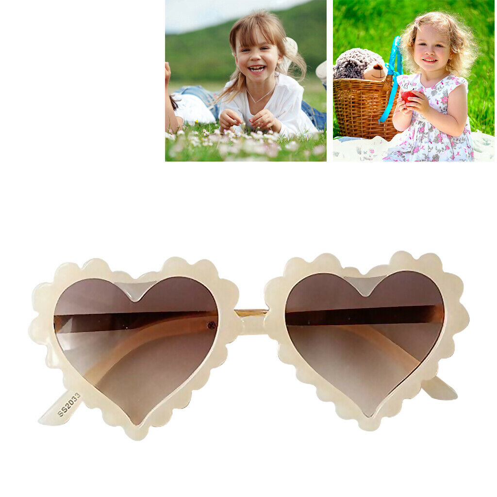 Kids Plastic Sunglasses Eyeglasses Eyeware Party Outdoor UV400 Beige