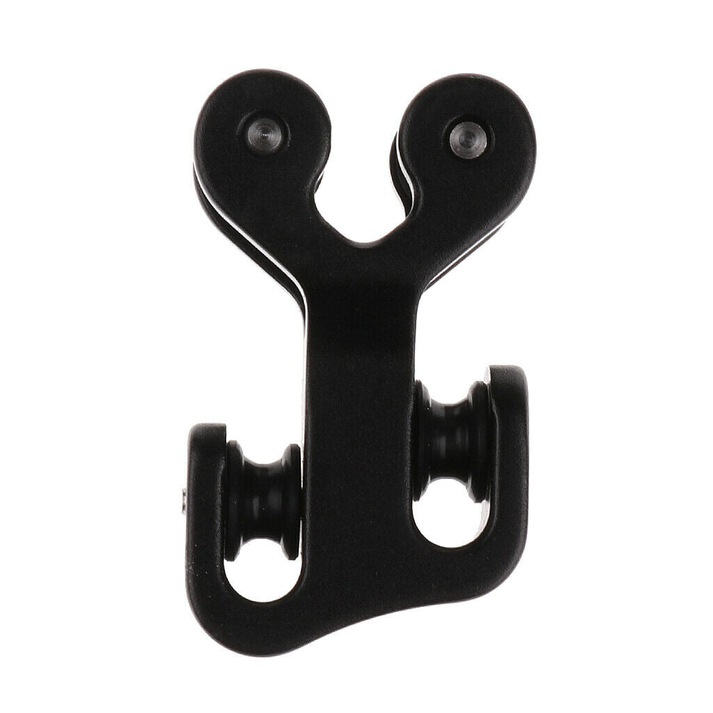 New Black Aluminum Cable Slide with Pulley for 3/8" Compound Bow Cable Bar