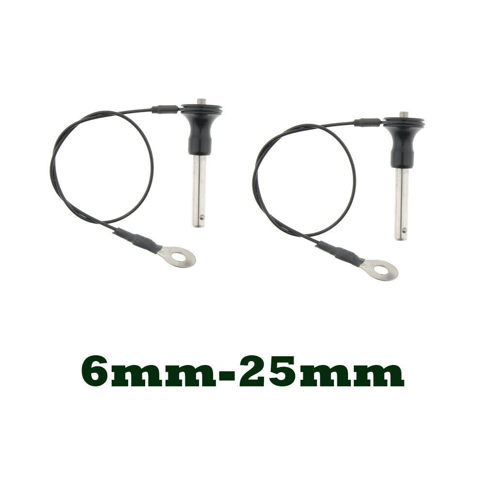 2xStainless Ball Lock Quick Release Pin Push Button Fine Finish 6mm-25mm