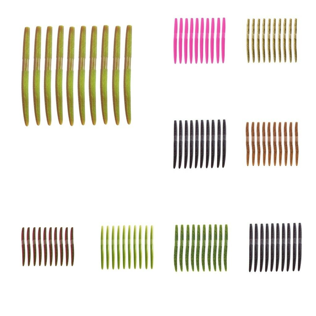 10pcs Imitation Earthworm Artificial Soft Bait Fishing Lure W121-01