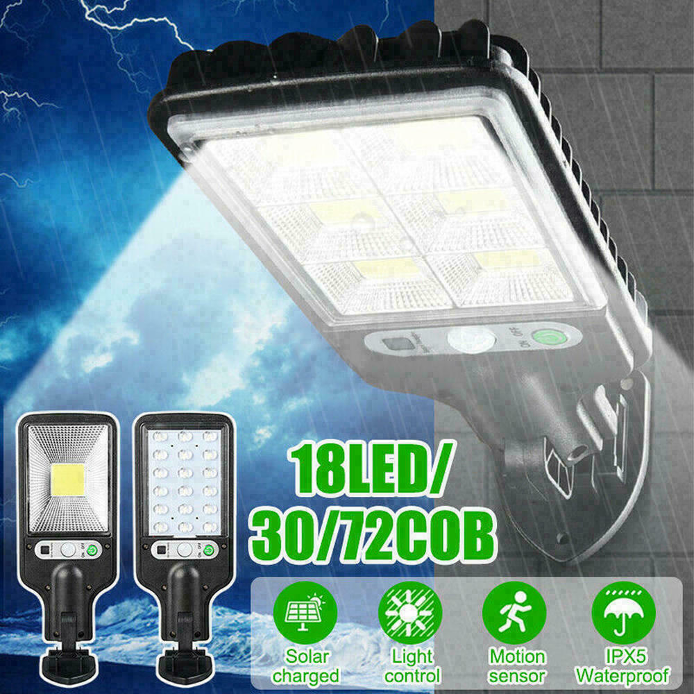 LED Solar Power PIR Motion Sensor Wall Light Outdoor Lamp Lighting Waterproof US