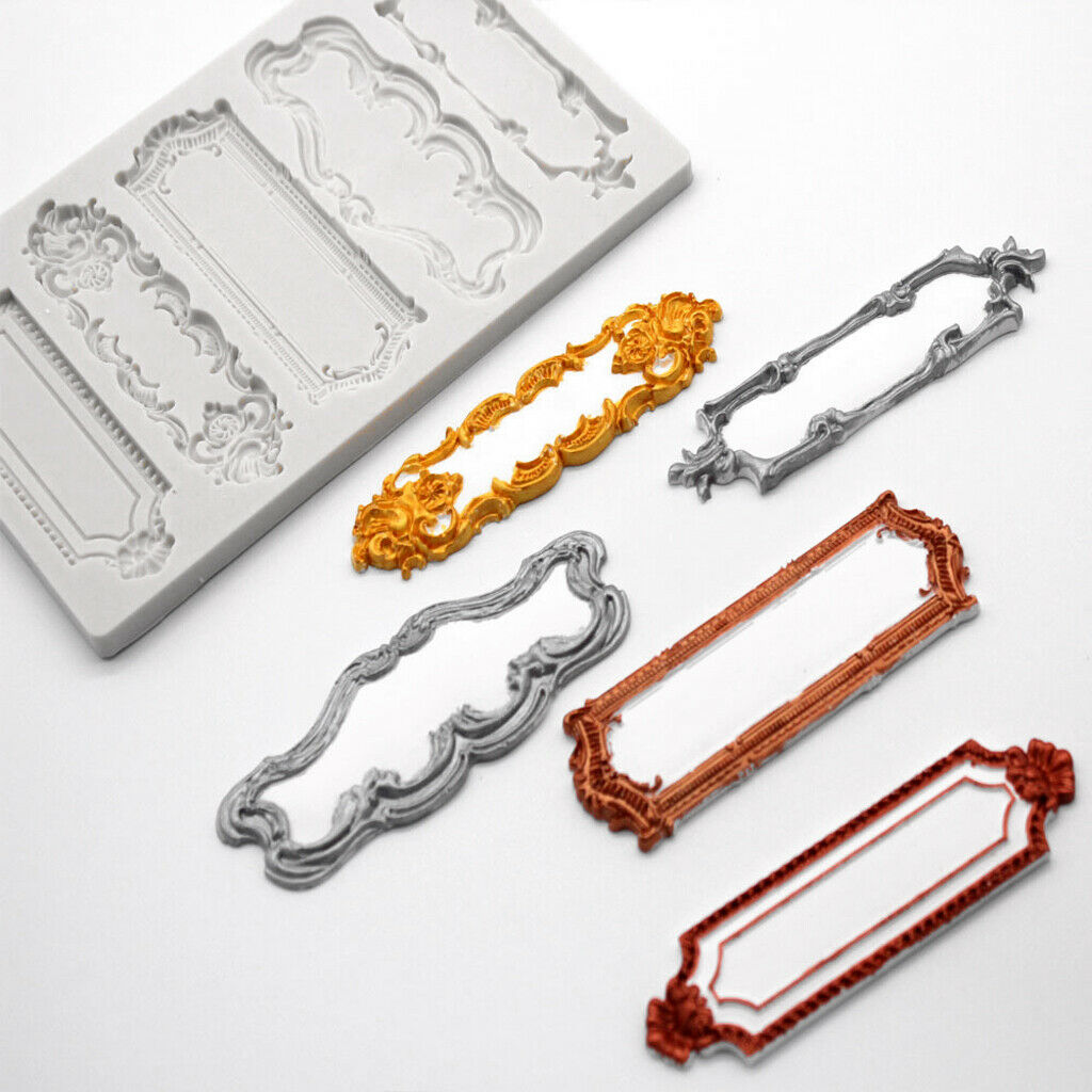 DIY Frame Style Sugar Craft Silicone Moulds Cake Decor Baking Accessory