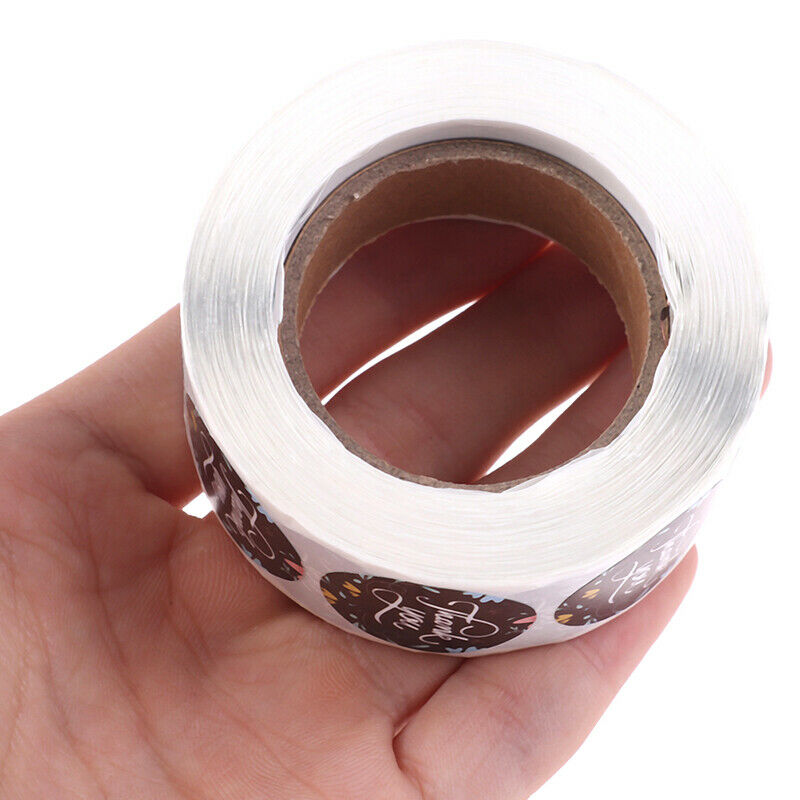 500Pcs/Roll Paper Adhesive Thank You Stickers Gift Bag Decorate Sticke.l8