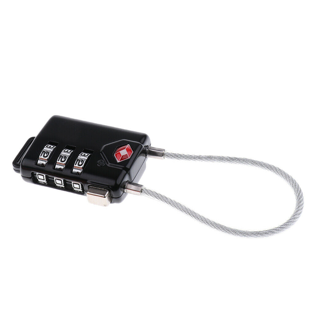 Portable 3 Digit Combination Padlock Password Lock for Suitcase Backpack