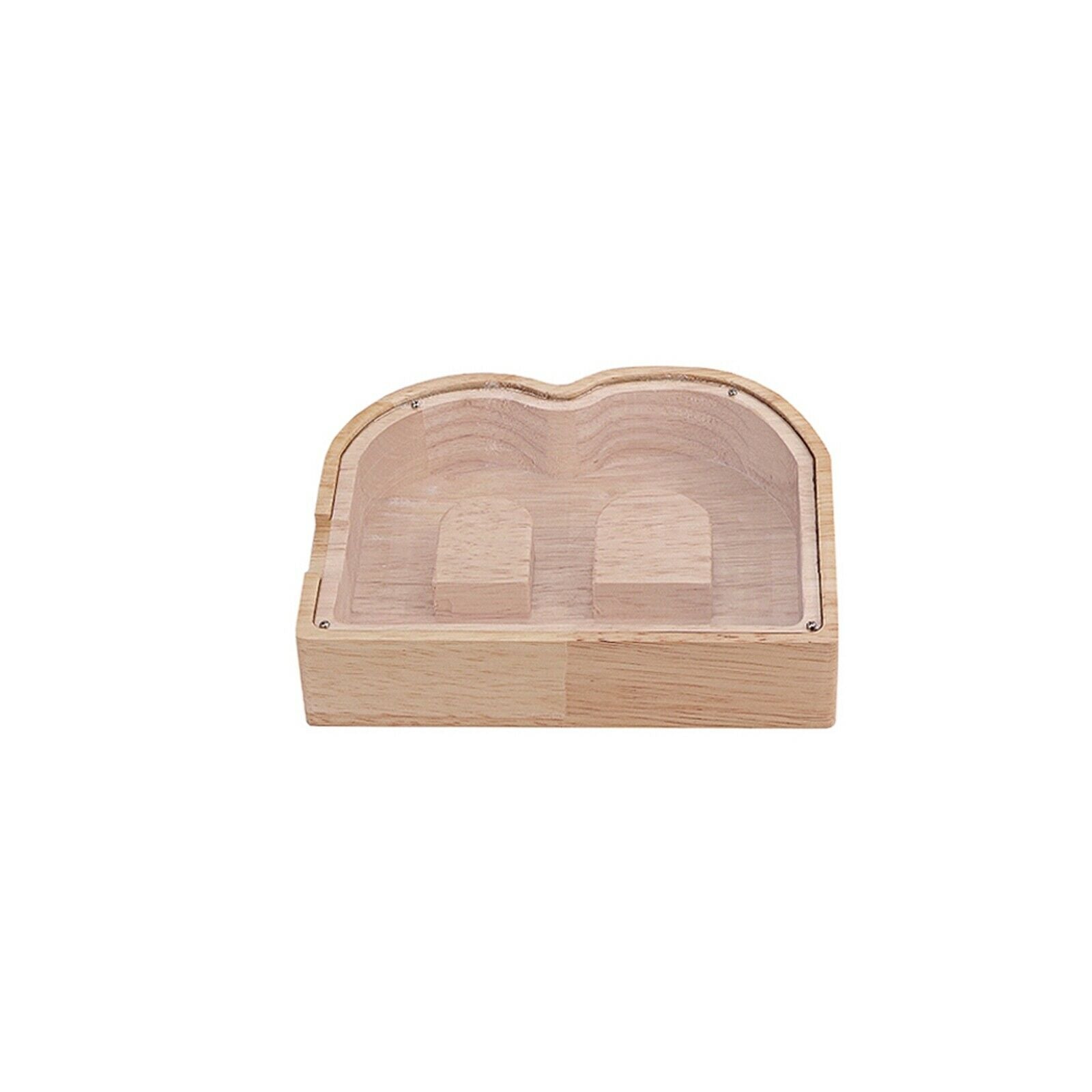 Wooden Letter B Shape Piggy Bank Coin Savings Box,