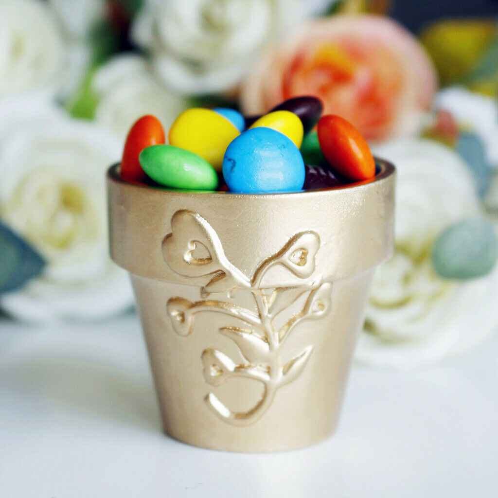 Mini Flowerpot Candy Bucket Golden Cute Creative Bucket