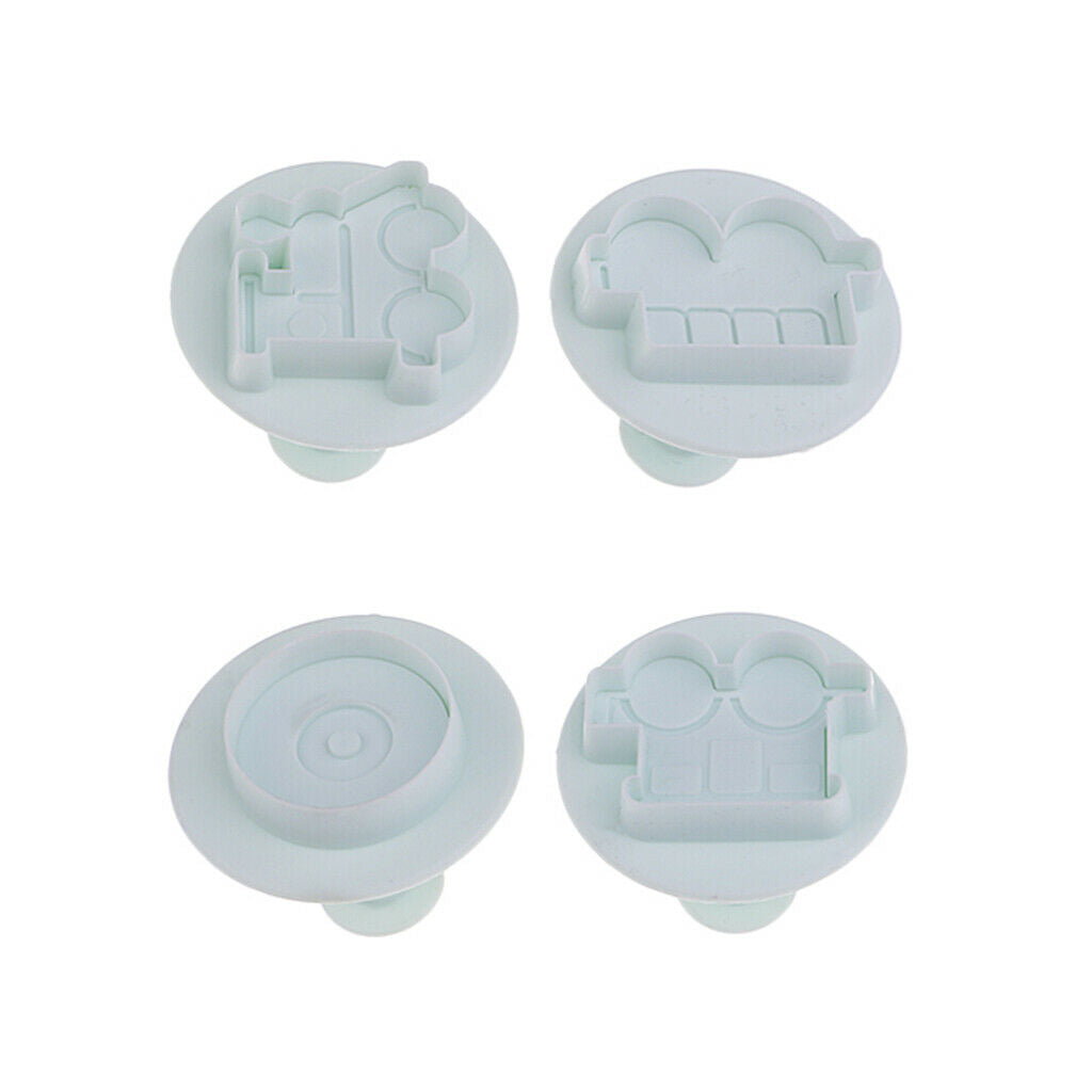 4Pcs Hand Pressure Cake Mould Fondant Cake Mould Transport Truck Tire