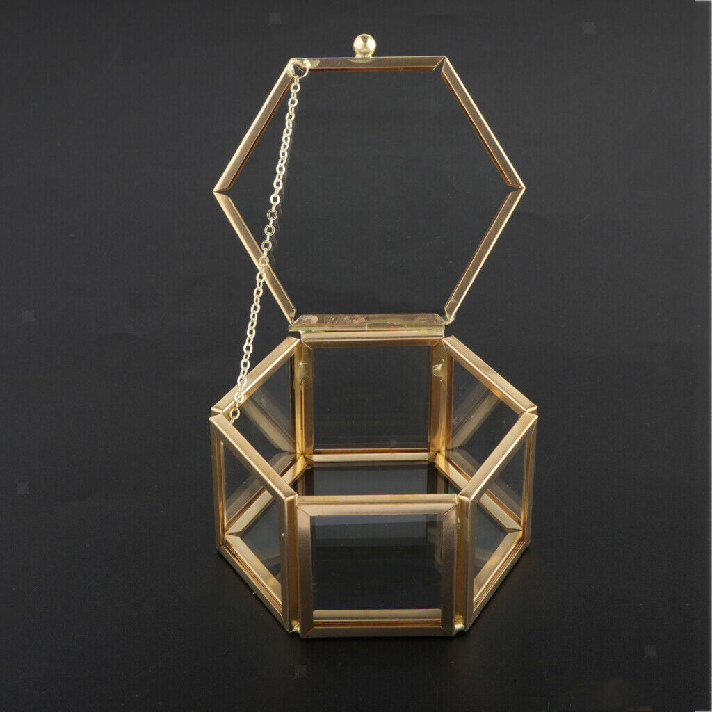 Glass Jewellery Storage Boxes Flowers Container for Brooches Pins In/Outdoor